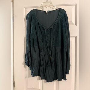 Emerald green women’s top XL